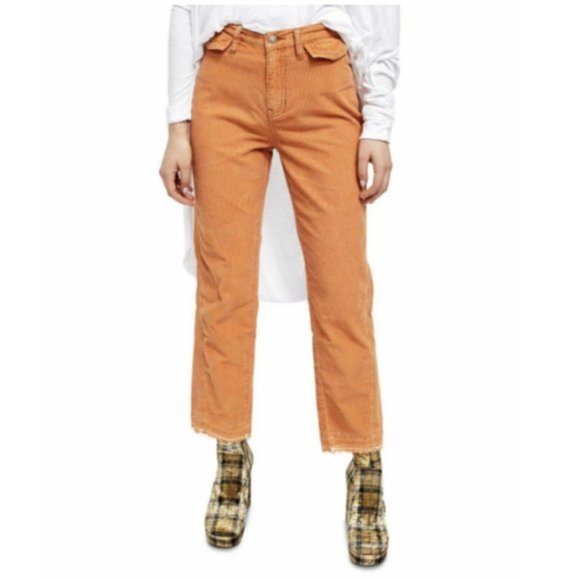 Free People Pants - Free People Aces corduroy straight cropped pants